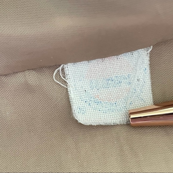 Vintage Abe Schrader Ultra Suede Peak Lapel Button Front Blazer Jacket Tan Small - Picture 16 of 16